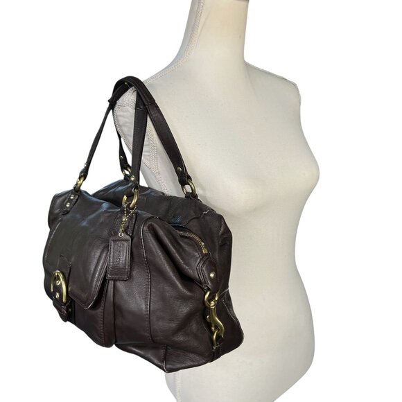 Coach Campbell Mahogany Brown Leather Satchel F25151 - Picture 2 of 16